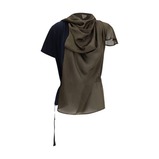 Sacai Black Cotton T-Shirt