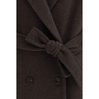 Brunello Cucinelli Brown Fleece Wool Coat