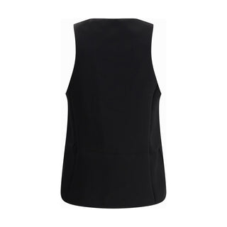 SA SU PHI Black Silk Sleeveles T-Shirt