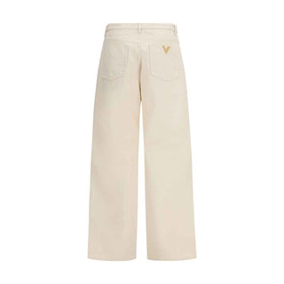 Valentino Beige Cotton Jeans Denim