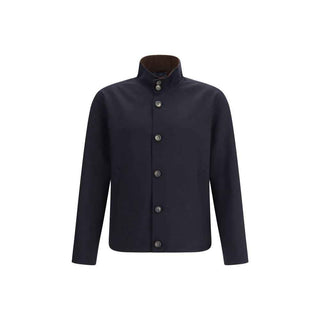 Herno Blue Elastane Coat