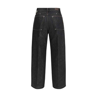 Lemaire Blue Cotton Straight-Leg Jeans