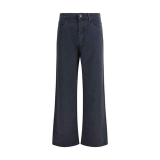 Miu Miu Blue Cotton Flared Jeans