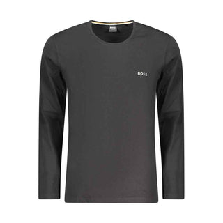 Hugo Boss Black Cotton Men T-Shirt