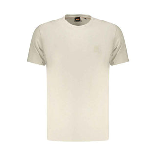 Hugo Boss Beige Cotton Men T-Shirt