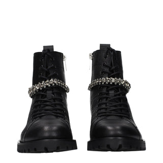 Jimmy Choo Black Leather Ankle Boots