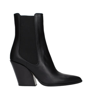 Jimmy Choo Black Leather Ankle Boots