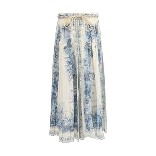 Zimmermann Multicolor Cotton Long Skirt
