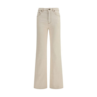 Burberry Beige Cotton Bootcut Jeans