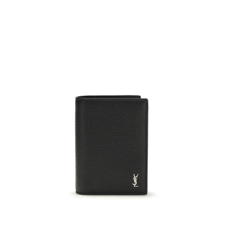 Saint Laurent Black Calf Leather Bos Taurus Wallet