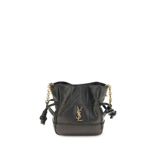 Saint Laurent Black Lamb Ovis Aries Aries Clutch Bag