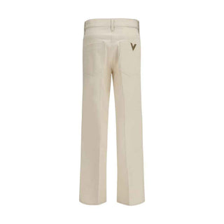 Valentino Beige Cotton Flared Jeans
