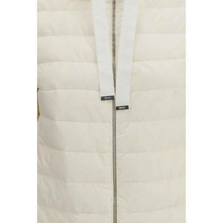 Herno Beige Polyester Biker Jacket