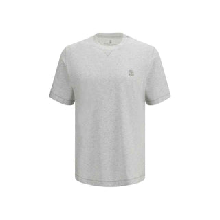 Brunello Cucinelli Gray Cotton T-Shirt