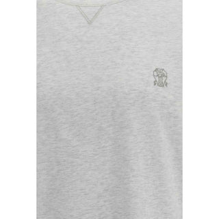 Brunello Cucinelli Gray Cotton T-Shirt