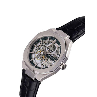 Pierre Cardin Black Leather Bracelet Watch