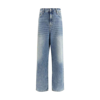 Haikure Blue Cotton Relaxed Fit Jeans