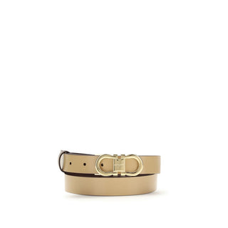 Ferragamo Beige Calf Leather Bos Taurus Regular Belt