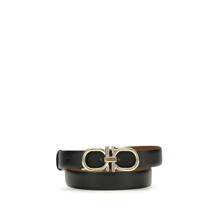 Ferragamo Black Calf Leather Bos Taurus Regular Belt