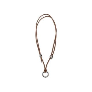 Brunello Cucinelli Brown Calf Leather Bos Taurus Glasses (Frames)