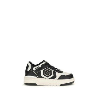 Philipp Plein Black Calf Leather Bos Taurus Athletic Sneakers