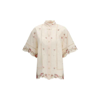 Zimmermann Beige Linen Pattern Shirt