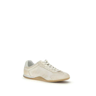 Gucci White Calf Leather Bos Taurus Low Top Sneakers