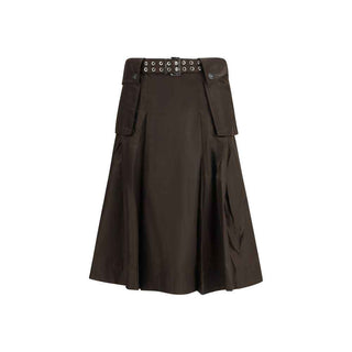 Ganni Brown Recycled Polyamide Long Skirt