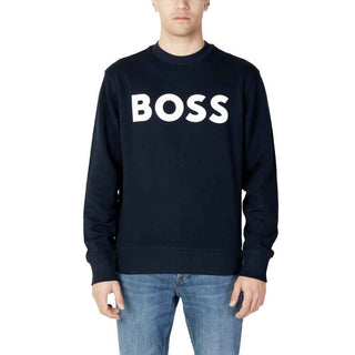 Hugo Boss Blue Cotton Sweatshirt