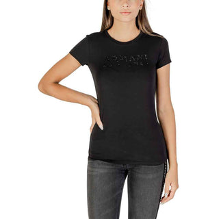 Armani Exchange Black Cotton T-Shirt