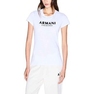 Armani Exchange White Cotton T-Shirt