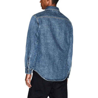Armani Exchange Blue Denim Shirt