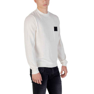 Armani Exchange White Marabou Sweatshirt