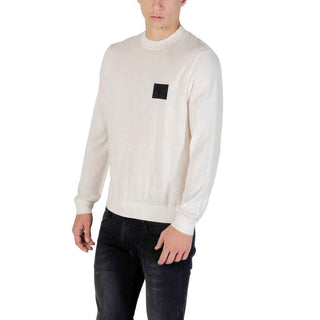 Armani Exchange White Marabou Sweatshirt