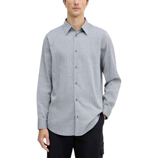 Armani Exchange Black And White Cotton Dress Shirt