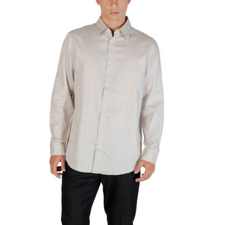 Armani Exchange Gray Cotton Pattern Shirt