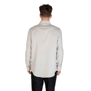 Armani Exchange Gray Cotton Pattern Shirt