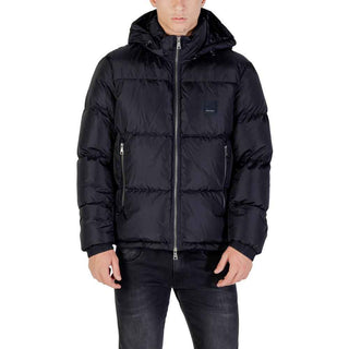 Armani Exchange Blue Polyamide Coat
