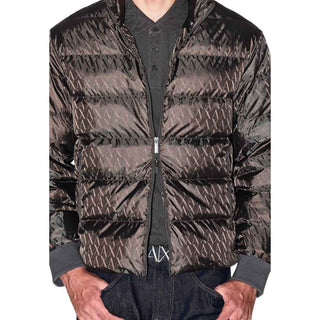 Armani Exchange Green Polyamide Coat