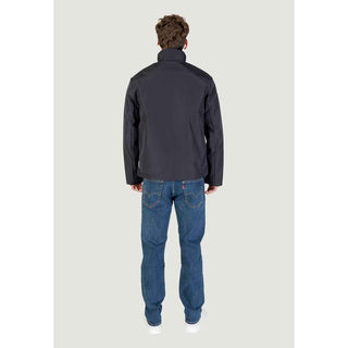 Armani Exchange Blue Polyester Full-Length Jacket
