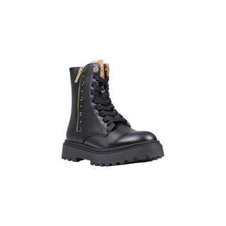 Alviero Martini Prima Classe Black Polyethylene Lace-Up Boots