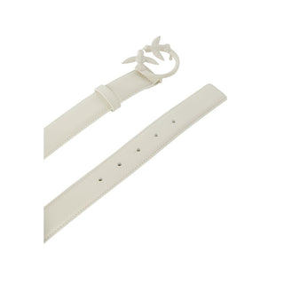 PINKO White Leather Regular Belt