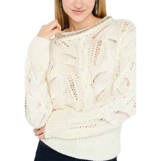 Liu Jo White Marabou Sweatshirt