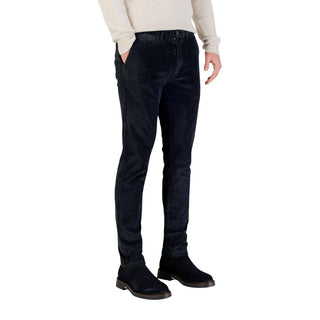 Borghese Blue Cotton Casual Pants