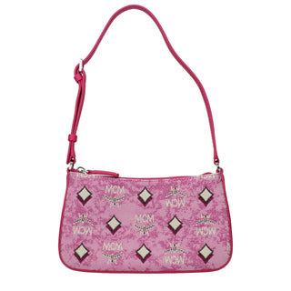 MCM Pink Fabric Crossbody Bag