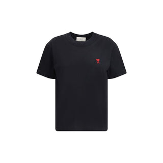 Ami Paris Black Cotton T-Shirt
