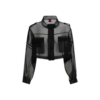 PINKO Black Silk Coat