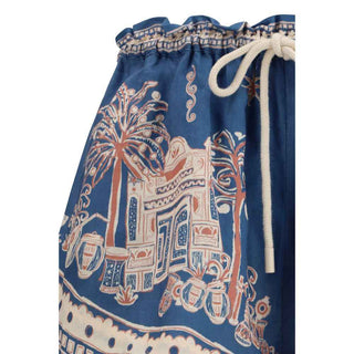 Alemais Blue Linen Bermuda Shorts