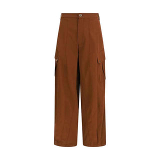 PINKO Brown Cotton Casual Pants