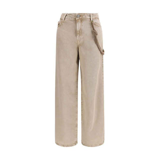 PINKO Beige Cotton Relaxed Fit Jeans